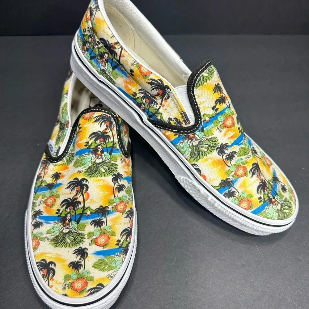 VANS Tropical Print Kids Slip-On Shoes size 7.5 pre owned Exellent condition.